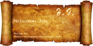 Holczman Ida névjegykártya